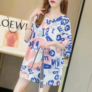 In Stock Goods Women Summer Tshirt Clothes Free size Mix design 