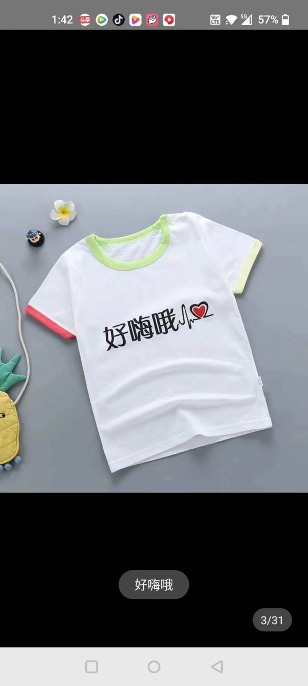 Stock Clothes Kid Cotton Tshirt - Image 3