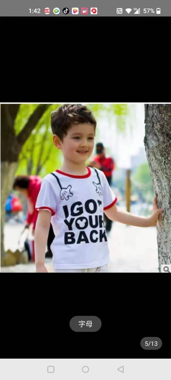 Stock Clothes Kid Cotton Tshirt - Image 4