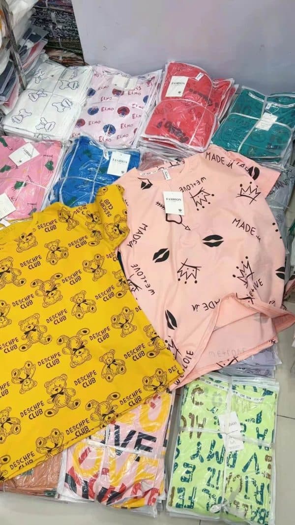 Stock Clothes Women Cotton Tshirt - Image 3