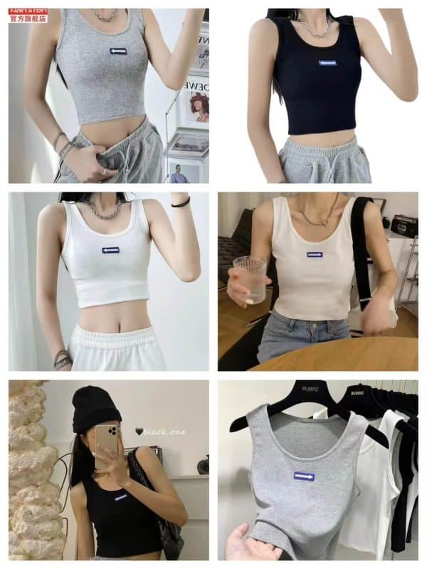 Stock Clothes Women Sxey Bra Vest Tshirt - Image 4