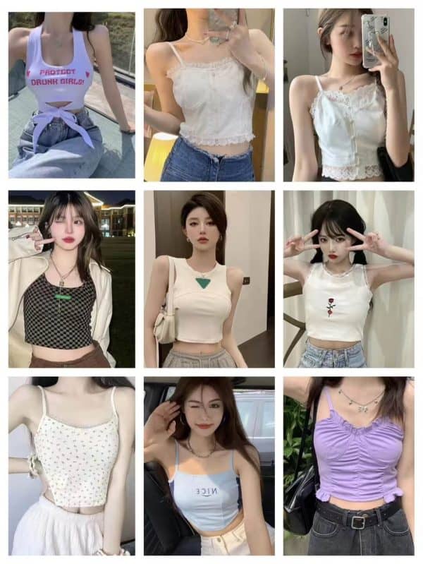 Stock Clothes Women Sxey Bra Vest Tshirt - Image 6