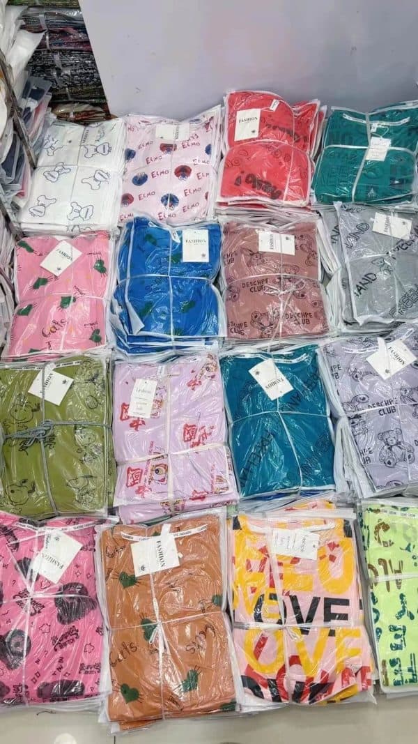 Stock Goods Clothes Women Cotton Tshirt
