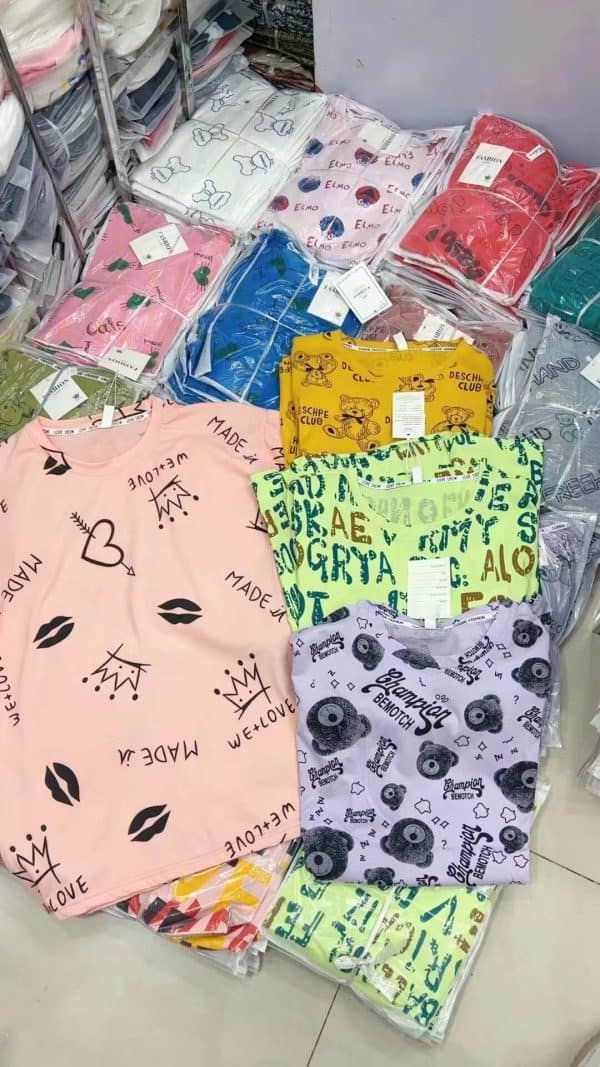 Stock Clothes Women Cotton Tshirt - Image 8